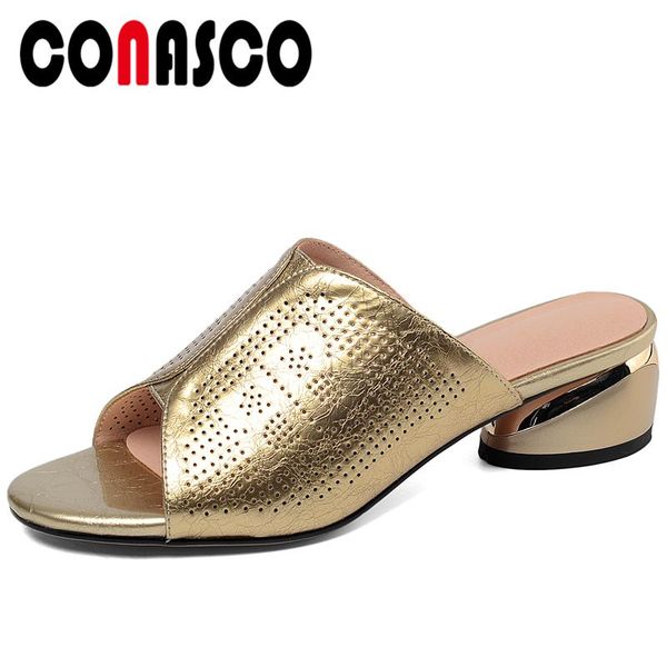 dress shoes conasco 2021 summer fashion casual genuine leather women sandals slippers peep toe thick heels pumps hollow out woman, Black
dress shoes conasco 2021 summer fashion casual genuine leather women sandals slippers peep toe thick heels pumps hollow out woman, Black
