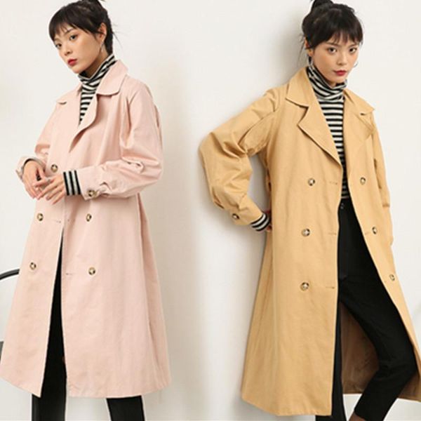 spring women's fashion lapel solid trench coat loose coat 2020 new autumn long double breasted female windbreaker outerwear1, Tan;black
spring women's fashion lapel solid trench coat loose coat 2020 new autumn long double breasted female windbreaker outerwear1, Tan;black