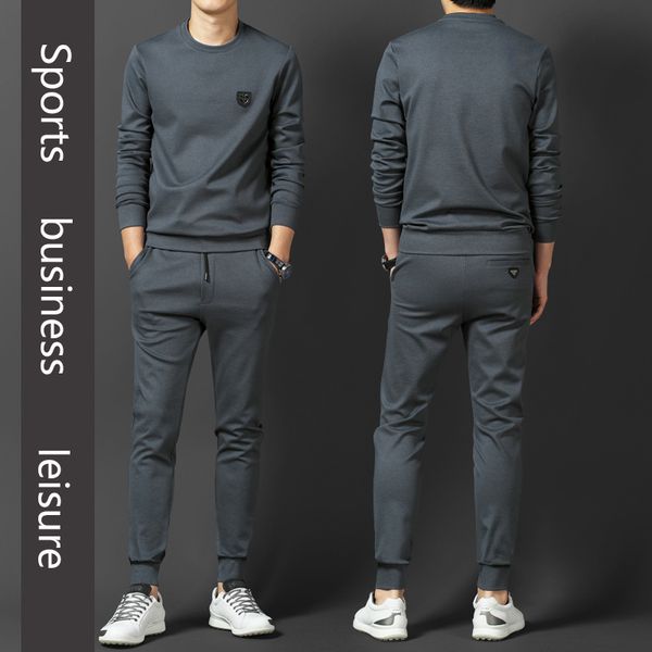 men's set with handsome suit sports men's business casual sweater 2020 autumn tide new 1022, Gray
men's set with handsome suit sports men's business casual sweater 2020 autumn tide new 1022, Gray