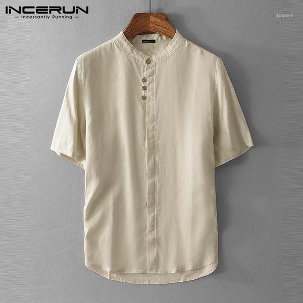 incerun cotton shirt men harajuku short sleeve breathable casual streetwear 2020 stand collar button plain chemise brand shirts1, White;black
incerun cotton shirt men harajuku short sleeve breathable casual streetwear 2020 stand collar button plain chemise brand shirts1, White;black