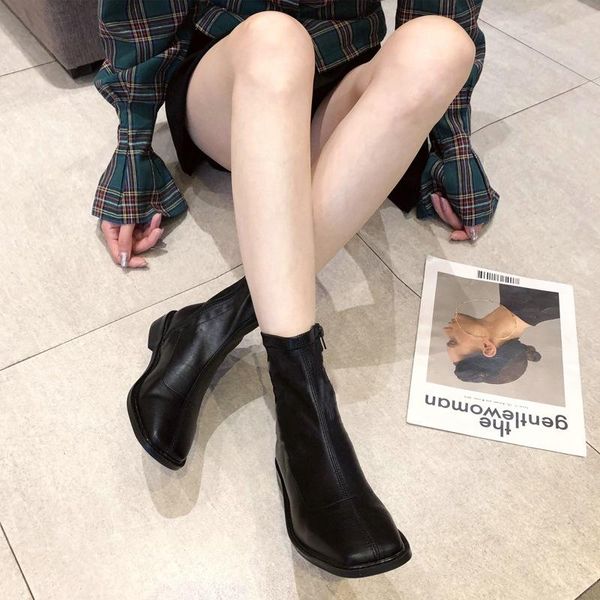mazefeng ankle boots for women square toe fashion shoes plush warm winter short boots zipper square heels comfortable lady shoes, Black
mazefeng ankle boots for women square toe fashion shoes plush warm winter short boots zipper square heels comfortable lady shoes, Black