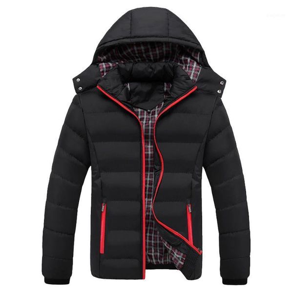 plus size winter men's down coat solid thicken zipper hooded parka coat light weight cotton down casual men jacket1, Black
plus size winter men's down coat solid thicken zipper hooded parka coat light weight cotton down casual men jacket1, Black