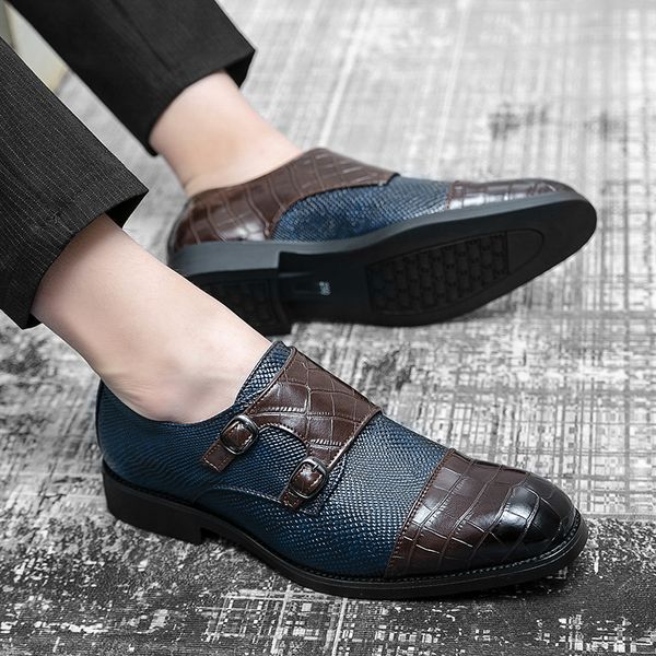 oxford shoes men leather men shoes british style loafers party men shoes low heel casual luxury designer, Black