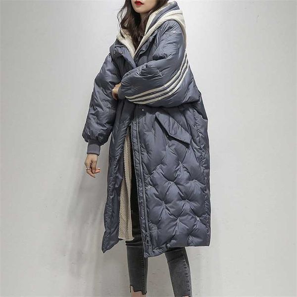 hooded 90 white duck down coat women long jacket winter loose down jackets female overcoat fashion thick parkas lady outwears 211221, Black
hooded 90 white duck down coat women long jacket winter loose down jackets female overcoat fashion thick parkas lady outwears 211221, Black