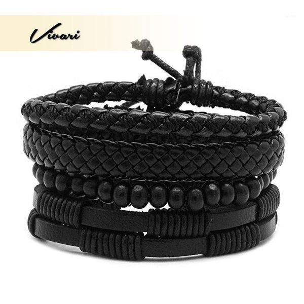 vivari adjustable men's black vintage geniune leather with bead bracelet handmade wristband black rope fashion accessories1
vivari adjustable men's black vintage geniune leather with bead bracelet handmade wristband black rope fashion accessories1