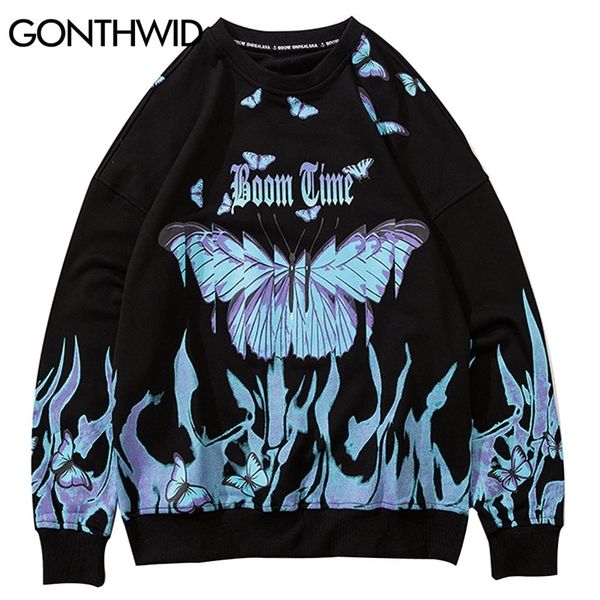 gonthwid fire flame butterfly print pullover sweatshirts hoodies harajuku hip hop casual o-neck sweatshirt men fashion 201113, Black
gonthwid fire flame butterfly print pullover sweatshirts hoodies harajuku hip hop casual o-neck sweatshirt men fashion 201113, Black