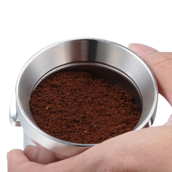 espresso funnel stainless steel coffee dosing ring with magenet compatible 53/51mm portafilter fas6 q0109
espresso funnel stainless steel coffee dosing ring with magenet compatible 53/51mm portafilter fas6 q0109