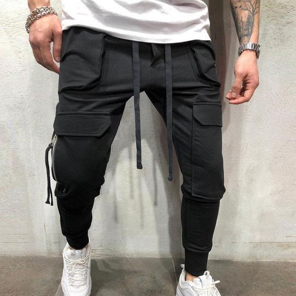 men's pants slim sport pockets casual joggers zipper hip hop sweatpants drawstring trousers men pencil harem gym pantalon homme, Black
men's pants slim sport pockets casual joggers zipper hip hop sweatpants drawstring trousers men pencil harem gym pantalon homme, Black
