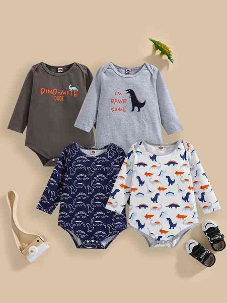 baby 4pcs dinosaur & letter tee bodysuit she, Blue
baby 4pcs dinosaur & letter tee bodysuit she, Blue