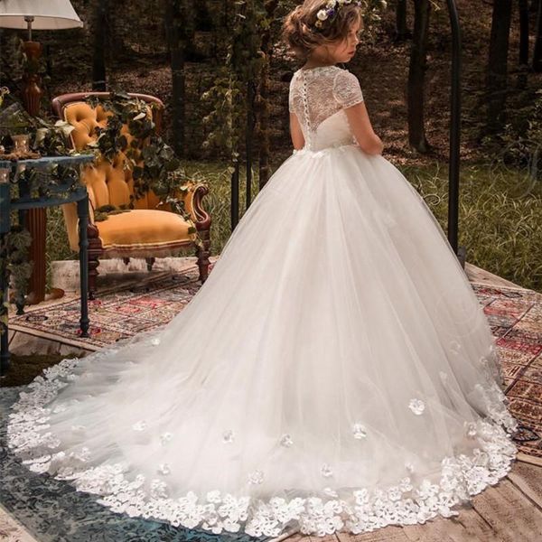 girl's dresses flower girls for weddings 3d floral appliqued lace little kids first communion dress pageant gowns, Red;yellow
girl's dresses flower girls for weddings 3d floral appliqued lace little kids first communion dress pageant gowns, Red;yellow