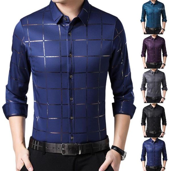 plus size men casual long sleeve buttoned shirt turn down collar checks slim shirt business check for male1, White;black
plus size men casual long sleeve buttoned shirt turn down collar checks slim shirt business check for male1, White;black