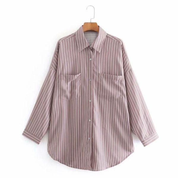 women double pockets striped poplin shirt casual femme long sleeve blouse fashion lady loose blusas s8137, White
women double pockets striped poplin shirt casual femme long sleeve blouse fashion lady loose blusas s8137, White