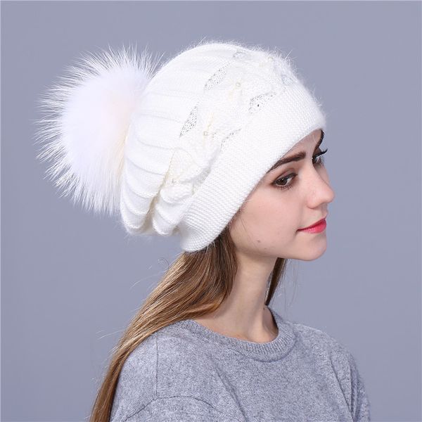 xthree winter autumn beret hat for women knitted hat rabbit fur beret with mink pom pom solid colors fashion lady cap 201019, Blue;gray
xthree winter autumn beret hat for women knitted hat rabbit fur beret with mink pom pom solid colors fashion lady cap 201019, Blue;gray