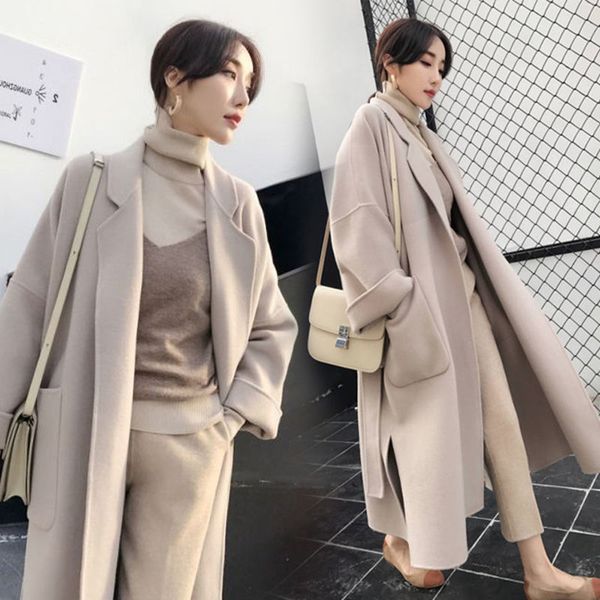 autumn and winter new thickened large size women's woolen ladies coat loose midi, Black
autumn and winter new thickened large size women's woolen ladies coat loose midi, Black