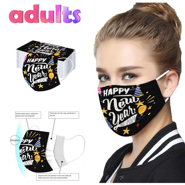 2021 3 happy disposable new years layer printed mask cosplay christmas party decoration for face
2021 3 happy disposable new years layer printed mask cosplay christmas party decoration for face