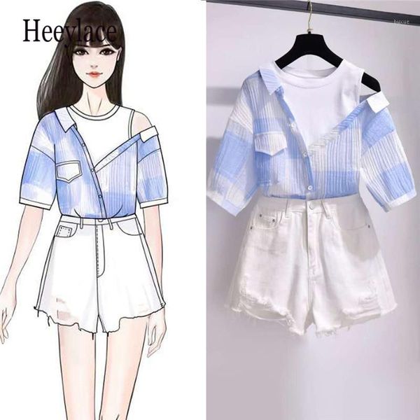 two piece dress plus size 2 pieces shorts sets summer korean off shoulder plaid and women tracksuit outfits1, White
two piece dress plus size 2 pieces shorts sets summer korean off shoulder plaid and women tracksuit outfits1, White