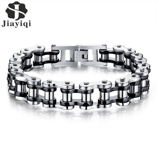 jiayiqi cool punk men biker bicycle motorcycle chain men's bracelets & bangles fashion 3 color 316l stainless steel jewelry y201007, Golden;silver
jiayiqi cool punk men biker bicycle motorcycle chain men's bracelets & bangles fashion 3 color 316l stainless steel jewelry y201007, Golden;silver