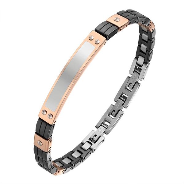 charm bracelets moocare rose gold stainless steel and ceramic men's bracelet, Golden;silver
charm bracelets moocare rose gold stainless steel and ceramic men's bracelet, Golden;silver
