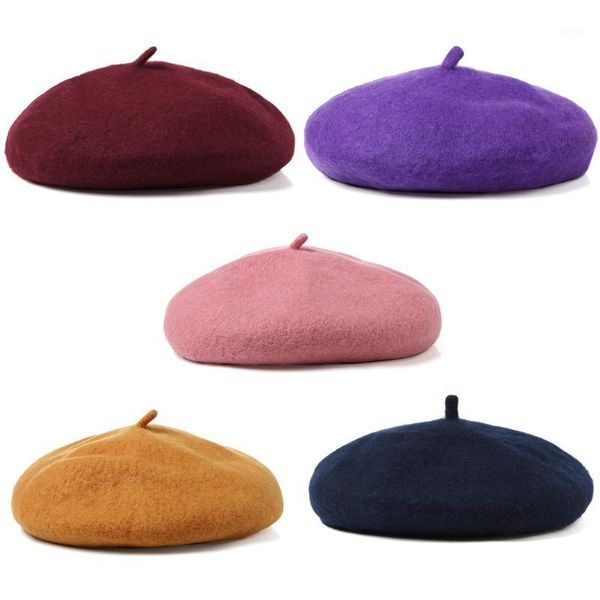 british style women fleece beret hats solid color autumn winter painter cap1, Blue;gray
british style women fleece beret hats solid color autumn winter painter cap1, Blue;gray