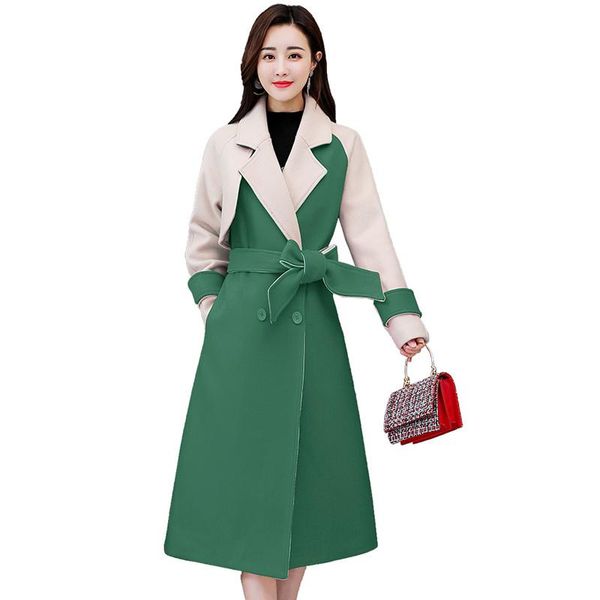 women's wool & blends woman woolen jacket slim elegant trend double breasted parker warm long-sleeved coat autumn winter outerwear, Black
women's wool & blends woman woolen jacket slim elegant trend double breasted parker warm long-sleeved coat autumn winter outerwear, Black