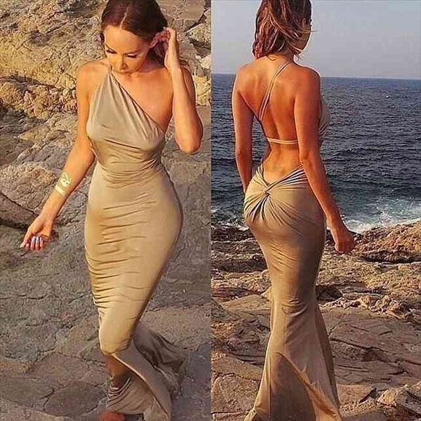 big brand design lady mermaid dress one shoulder straps unique calyx package buttock women elegant voile long dress, Black;gray
big brand design lady mermaid dress one shoulder straps unique calyx package buttock women elegant voile long dress, Black;gray