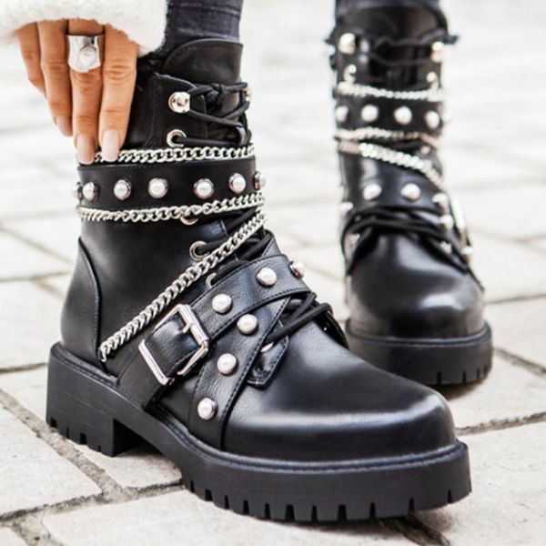boots karin brand 2021 fashion chains winter shoes women ankle cool street punk motorcycles boots1, Black
boots karin brand 2021 fashion chains winter shoes women ankle cool street punk motorcycles boots1, Black