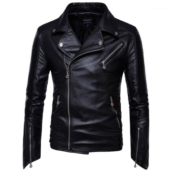 brand pu leather jacket men punk multi poket design motorcycle biker jacket men fashion leather jackets coats bomber1, Black
brand pu leather jacket men punk multi poket design motorcycle biker jacket men fashion leather jackets coats bomber1, Black