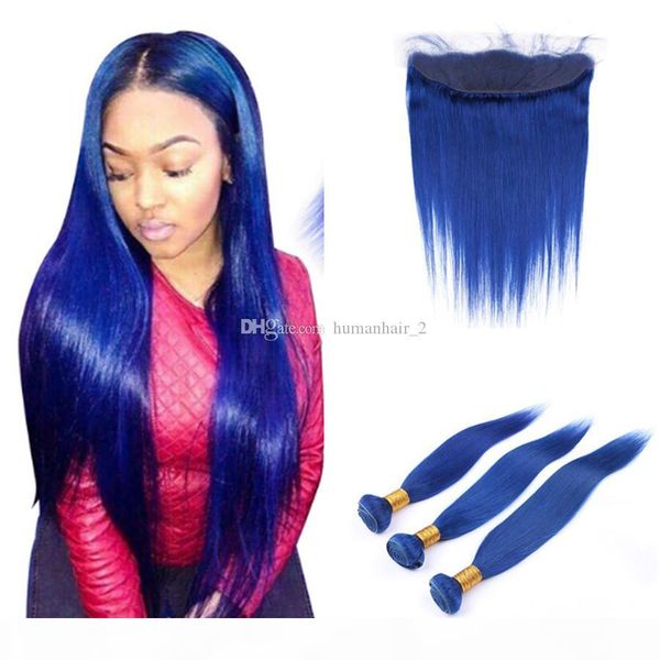 8a malaysian blue virgin hair bundles with lace frontal closure light blue straight human hair weaves with 13x4 frontal pre plucked, Black;brown
8a malaysian blue virgin hair bundles with lace frontal closure light blue straight human hair weaves with 13x4 frontal pre plucked, Black;brown