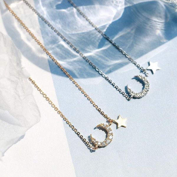 chains delicate moon star clavicle chain necklaces cubic zircon pendant necklace for women christams gitfs s-n454, Silver
chains delicate moon star clavicle chain necklaces cubic zircon pendant necklace for women christams gitfs s-n454, Silver