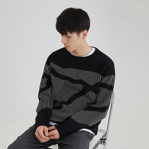spring autumn men's korean fashion soft pullover new trend crew neck vertical stripe jacquard knitting long sleeve sweater1, White;black
spring autumn men's korean fashion soft pullover new trend crew neck vertical stripe jacquard knitting long sleeve sweater1, White;black