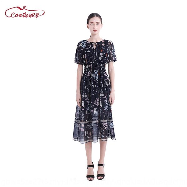 2020 spring new short-sleeved loose print slim fit elegant v-neck dress dress lace-up elastic waist uop7u, Black;gray
2020 spring new short-sleeved loose print slim fit elegant v-neck dress dress lace-up elastic waist uop7u, Black;gray