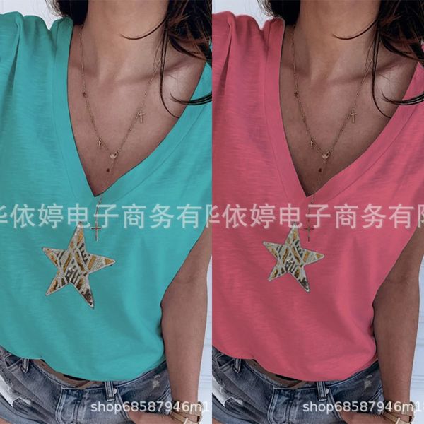 j20022020 summer sequins sequinsnew star sequin v-neck casual short sleeve for women j20022020 summer sequinst-shirt sequinsnew star seq, White
j20022020 summer sequins sequinsnew star sequin v-neck casual short sleeve for women j20022020 summer sequinst-shirt sequinsnew star seq, White
