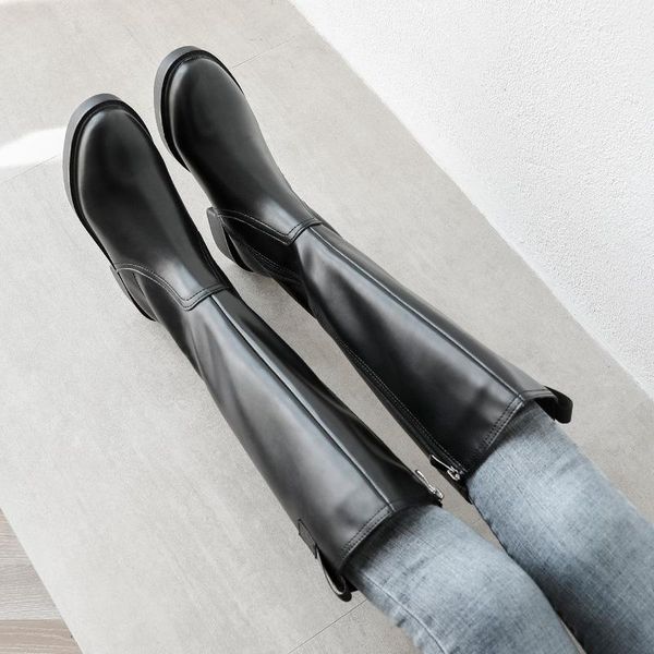 boots women thick heels motorcycle winter fur warm riding botas slim leg solid leather knight female zip knee high botines, Black
boots women thick heels motorcycle winter fur warm riding botas slim leg solid leather knight female zip knee high botines, Black