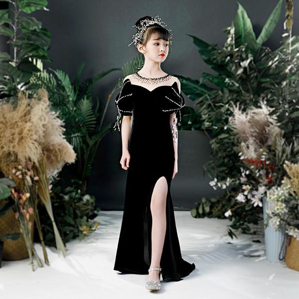 new european and american trailed black slit birthday stage girls show princess dresses ball gown, Red;yellow
new european and american trailed black slit birthday stage girls show princess dresses ball gown, Red;yellow