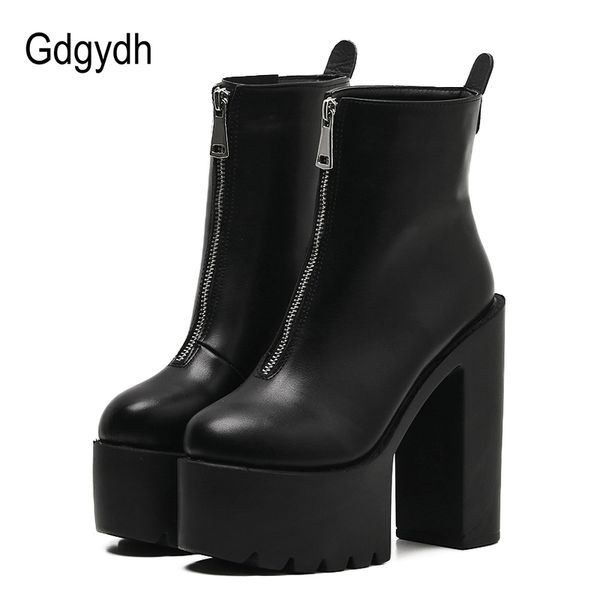 gdgydh 2020 fashion autumn women ankle boots leather black female high heels shoes ultra high platform heels round toe lady shoe t200104
gdgydh 2020 fashion autumn women ankle boots leather black female high heels shoes ultra high platform heels round toe lady shoe t200104