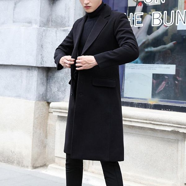 men's wool & blends arrival autumn winter long woolen overcoat men thickened windbreaker youth slim jacket casual thick plus size mlxl2, Black
men's wool & blends arrival autumn winter long woolen overcoat men thickened windbreaker youth slim jacket casual thick plus size mlxl2, Black