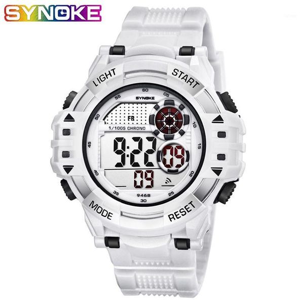 synoke men's watch led digital sport men wristwatch electronic white plastic luxury watches fitness diving male wrist1, Slivery;brown
synoke men's watch led digital sport men wristwatch electronic white plastic luxury watches fitness diving male wrist1, Slivery;brown