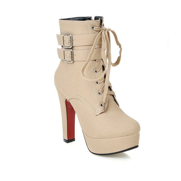 wetkiss super big size 32-48 thick high heels shoes buckle strap lace up short boots women booties platform autumn winter boots c0202, Black
wetkiss super big size 32-48 thick high heels shoes buckle strap lace up short boots women booties platform autumn winter boots c0202, Black
