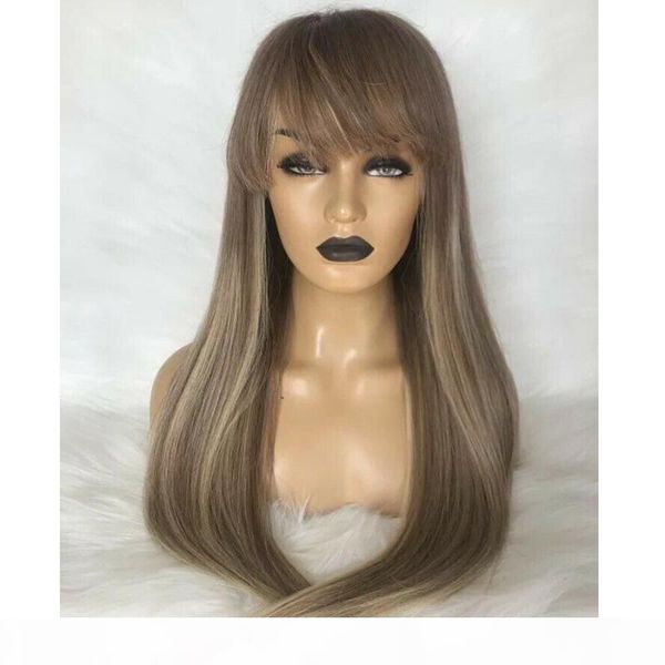 180density peruvian highlight full lace wigs with bangs transparent lace 13x6 deep part front human hair fringe wigs, Black;brown
180density peruvian highlight full lace wigs with bangs transparent lace 13x6 deep part front human hair fringe wigs, Black;brown