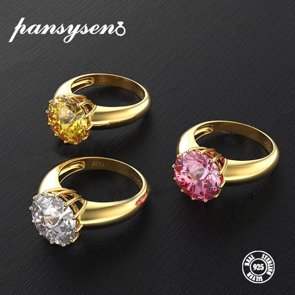 pansysen 12mm round gemstone gold color luxury women's wedding engagement rings 925 sterling silver jewelry ring q1218, Golden;silver
pansysen 12mm round gemstone gold color luxury women's wedding engagement rings 925 sterling silver jewelry ring q1218, Golden;silver