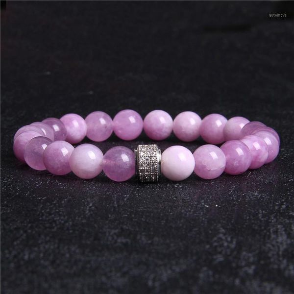 women bracelet natural purple angelite stone bracelet fashion micro pave cz beads charm women yoga jewelry1, Black
women bracelet natural purple angelite stone bracelet fashion micro pave cz beads charm women yoga jewelry1, Black