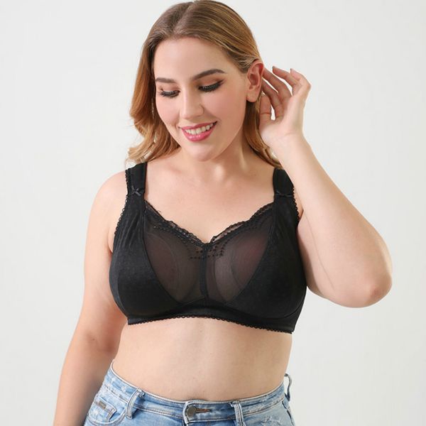 Plus Size Women Sexy Ultra-thin Bra Lace See Through Wireless Comfortable Push Up Bra Wide Shoulder Straps Full Cup E G Bralette, Black
Plus Size Women Sexy Ultra-thin Bra Lace See Through Wireless Comfortable Push Up Bra Wide Shoulder Straps Full Cup E G Bralette, Black