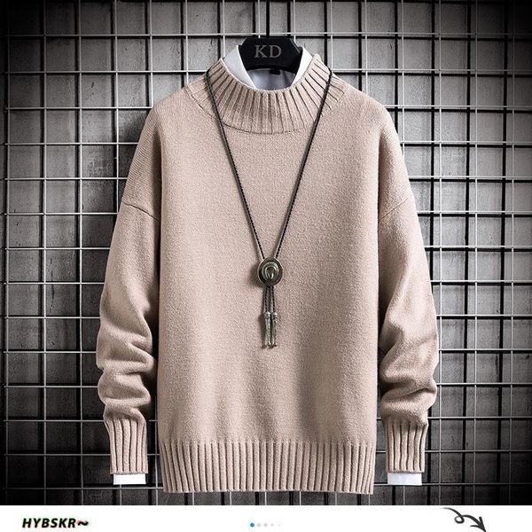 hybskrm solid color men sweaters japanese autumn warm knitted pullovers for man casual long sleeve turtleneck sweater 201022, White;black
hybskrm solid color men sweaters japanese autumn warm knitted pullovers for man casual long sleeve turtleneck sweater 201022, White;black