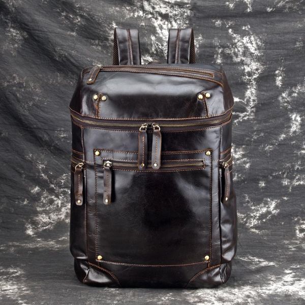 men oil wax cowhide backpack daypack large capacity student book bag travel knapsack genuine leather rucksack
men oil wax cowhide backpack daypack large capacity student book bag travel knapsack genuine leather rucksack