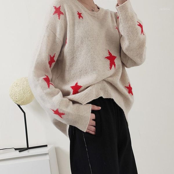 100% cashmere women's sweater long sleeve star print knitwear pullover front back asymmetrical loose clothes1, White;black
100% cashmere women's sweater long sleeve star print knitwear pullover front back asymmetrical loose clothes1, White;black