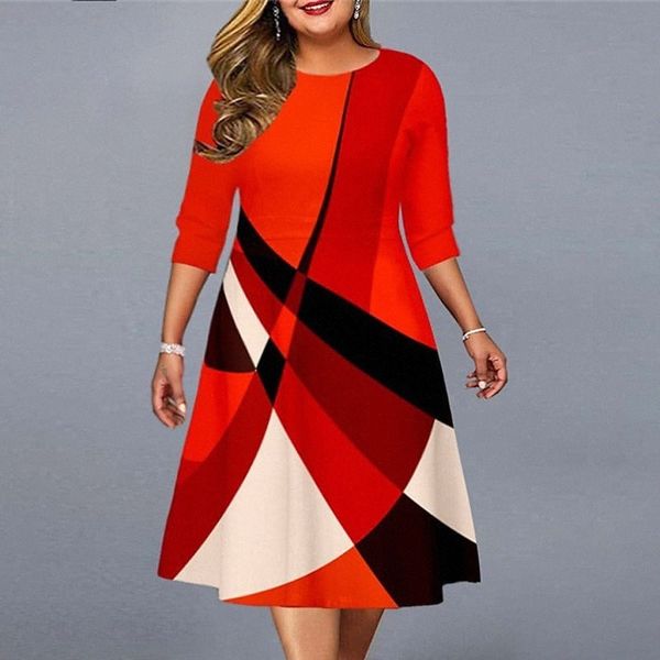 women's plus size a line dress print round neck print 3/4 length sleeve fall winter work casual vintage midi dress causal daily dress m, Black
women's plus size a line dress print round neck print 3/4 length sleeve fall winter work casual vintage midi dress causal daily dress m, Black