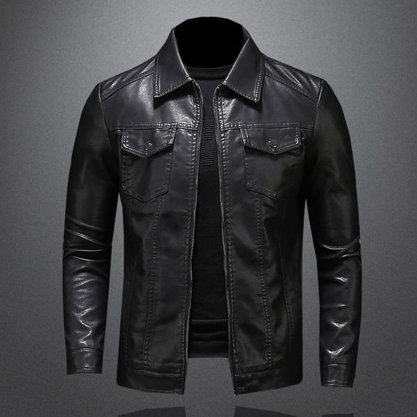 autumn and winter 2020 new fashion casual coat korean fit men's lapel pu leather jacket, Black;brown
autumn and winter 2020 new fashion casual coat korean fit men's lapel pu leather jacket, Black;brown