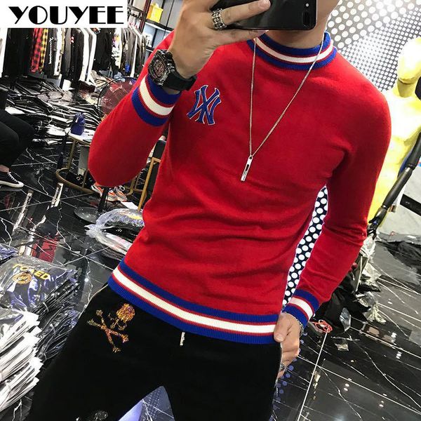 men's sweaters autumn style jacket sweater winter youth handsome embroidered inner knit, White;black
men's sweaters autumn style jacket sweater winter youth handsome embroidered inner knit, White;black