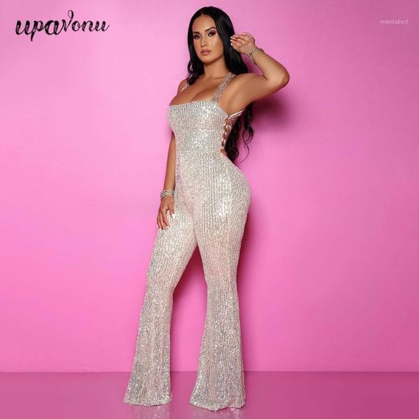 2020 new women's sequined jumpsuit square neck sleeveless open back lace-up elegant club party flare jumpsuit1, Black;white
2020 new women's sequined jumpsuit square neck sleeveless open back lace-up elegant club party flare jumpsuit1, Black;white