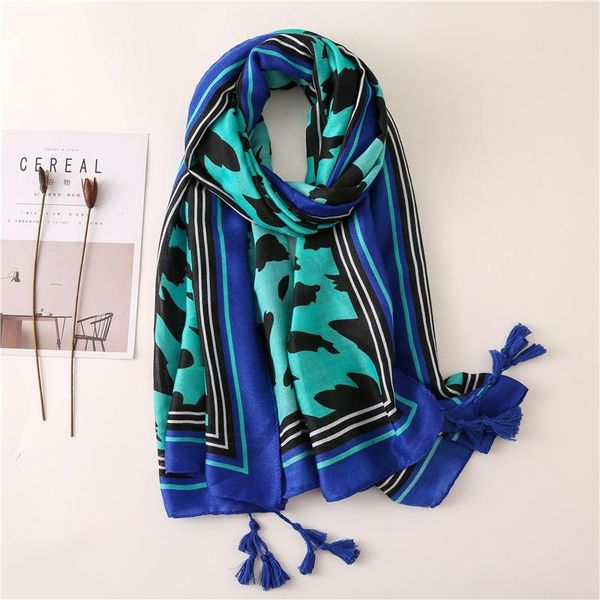 new autumn and winter cotton and linen scarf ethnic style leopard print scarves lady beach sunscreen tassels shawls, Blue;gray
new autumn and winter cotton and linen scarf ethnic style leopard print scarves lady beach sunscreen tassels shawls, Blue;gray